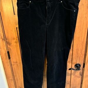 Black corduroy jeans